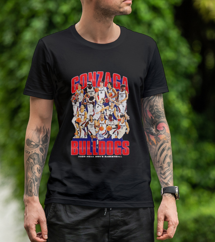 Gonzaga Bulldogs Men's Basketball March Madness 2026 Team Collage T-Shirt