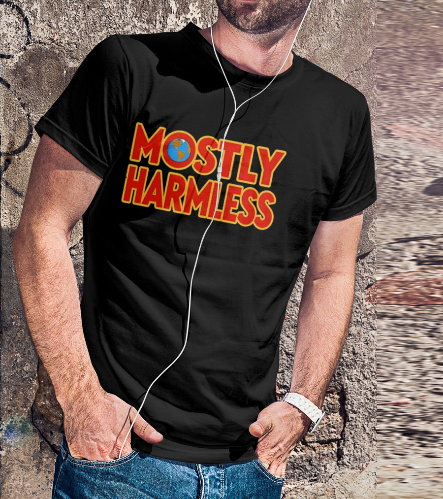 Mostly Harmless Douglas Adams Hitchhiker's Guide To The Galaxy Series 1992 Earth T-Shirt