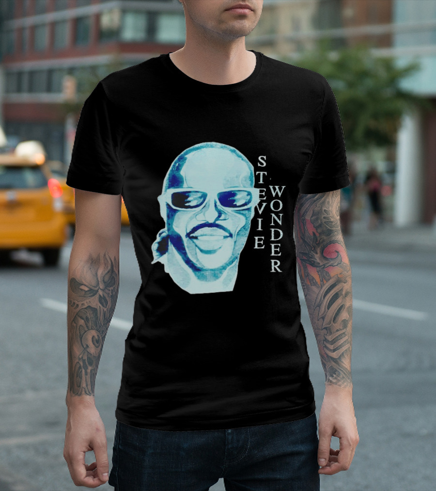 Stevie Wonder Signed Sealed Delivered Blue T-Shirt