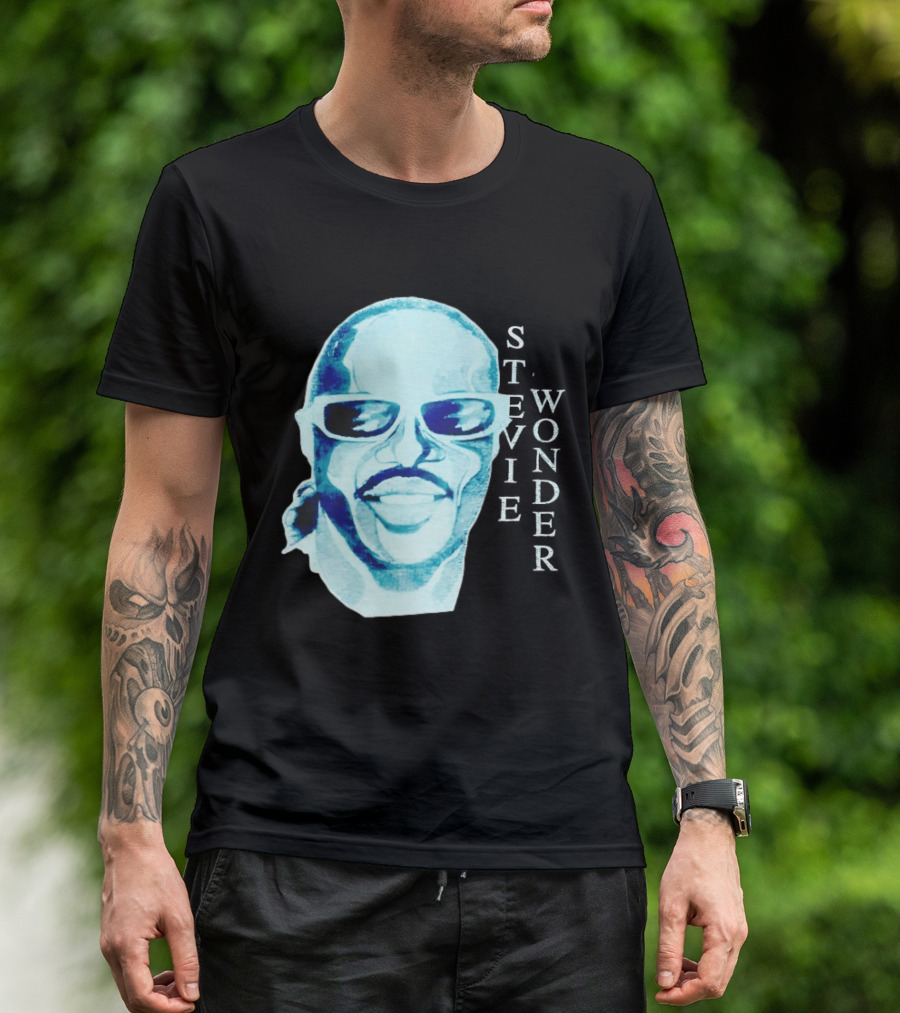 Stevie Wonder Signed Sealed Delivered Blue T-Shirt