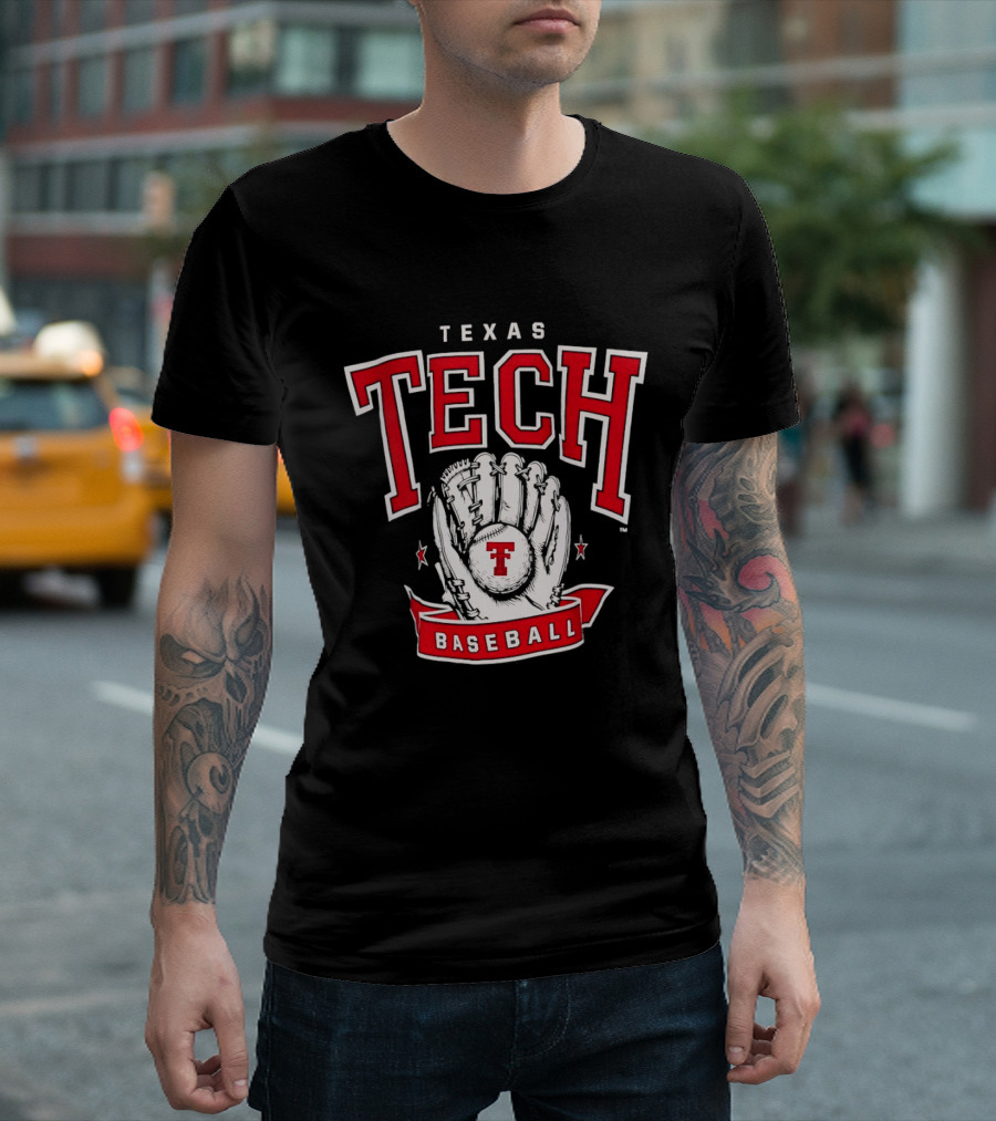 Texas Tech Baseball Glove Red Raiders T-Shirt