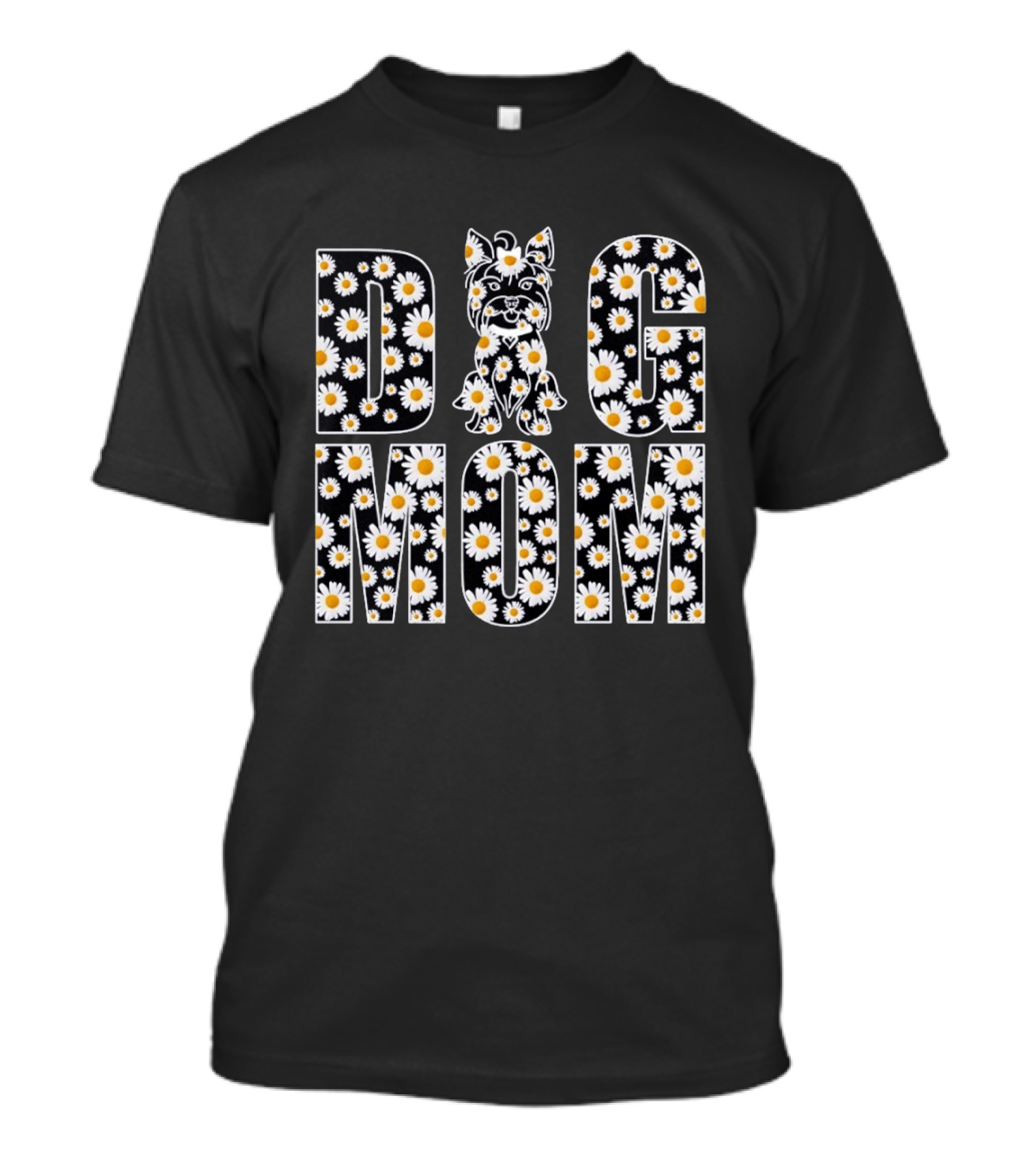 Dog Mom Daisy Pattern Love For Animal Lovers T-Shirt