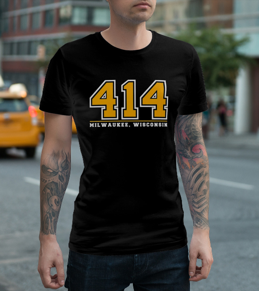 414 Milwaukee Wisconsin Area Code Pride T-Shirt