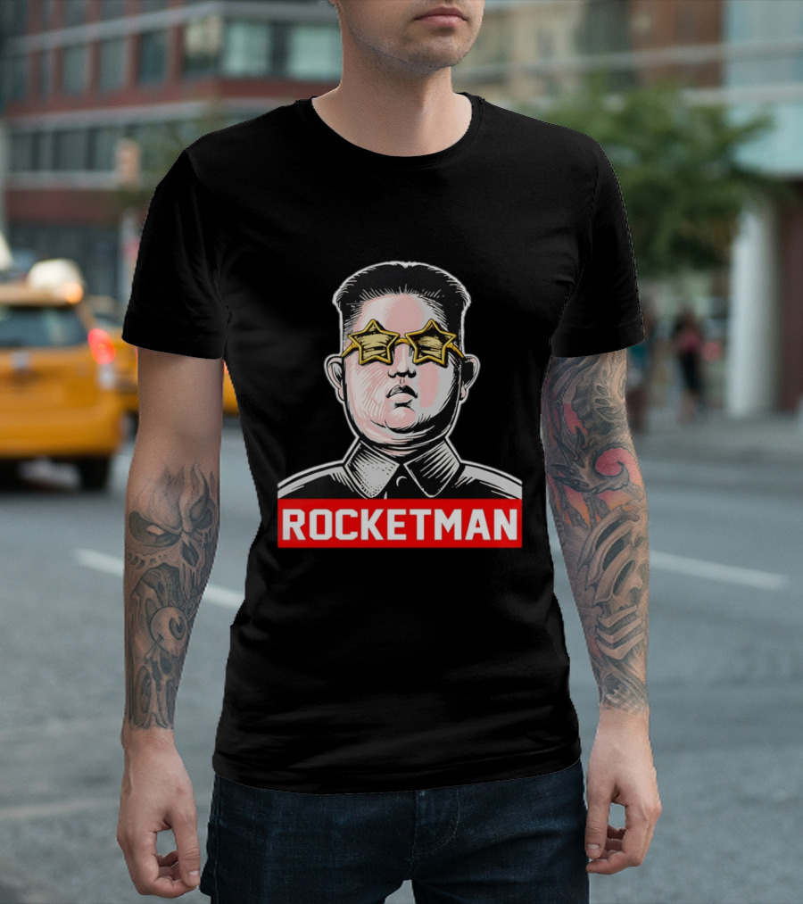 Kim Jong Un Star Glasses Rocketman T-Shirt