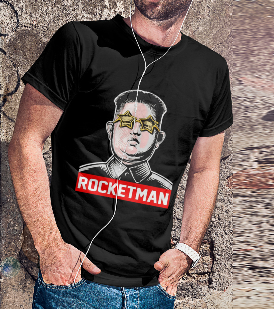 Kim Jong Un Star Glasses Rocketman T-Shirt