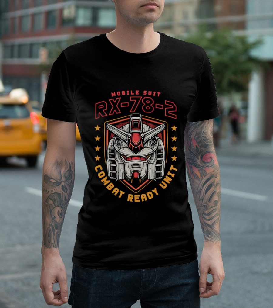 Mobile Suit RX 78 2 Combat Ready Unit Big Head T-Shirt