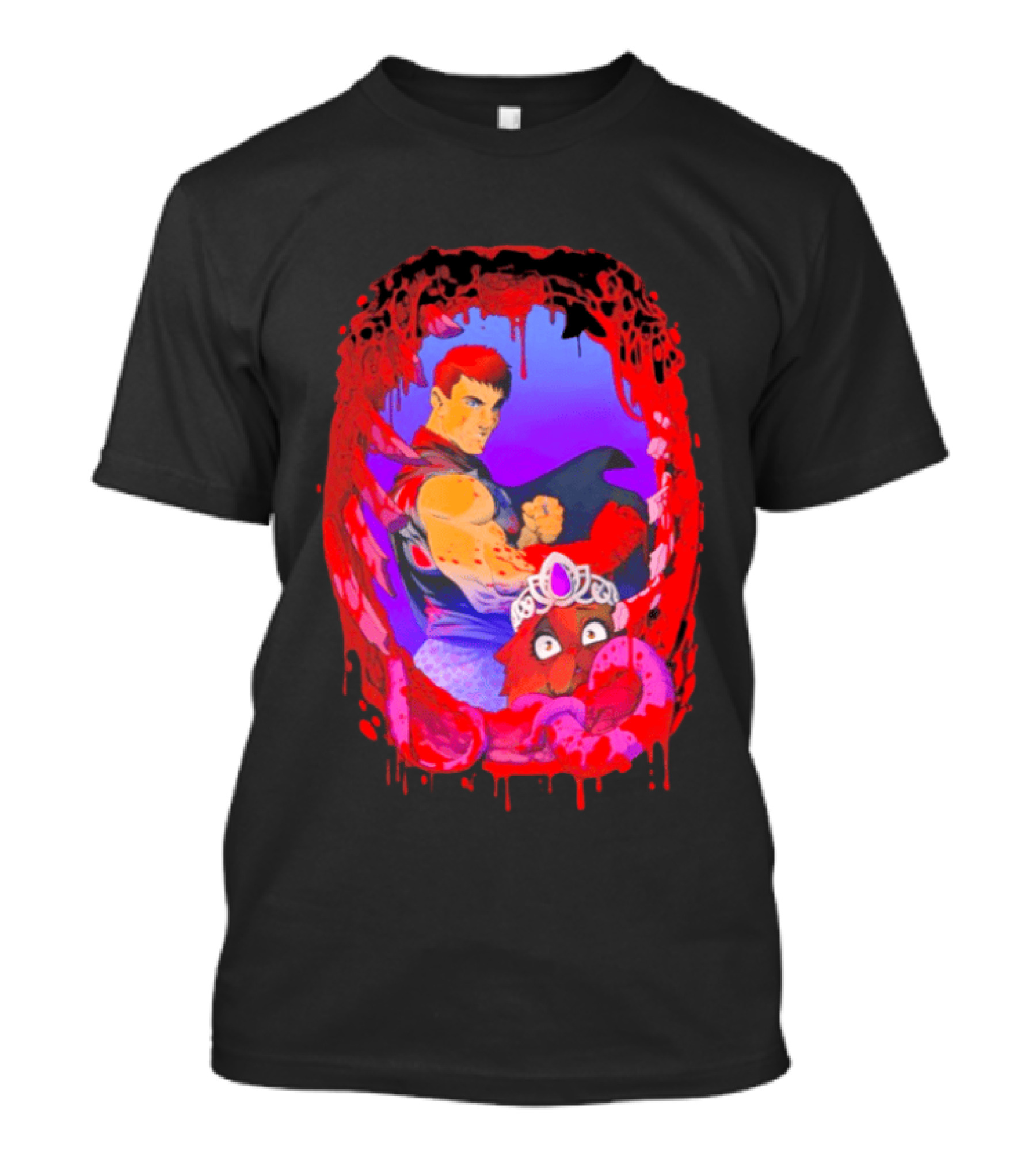 Carl Princess Donut Dungeon Crawler Carl Blood Dripping Frame Fantasy T-Shirt