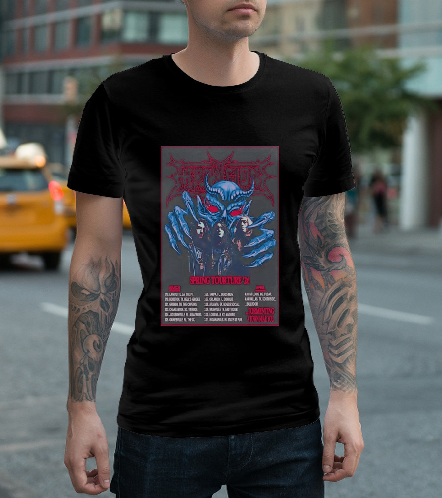 Hercules Spring Tourture '26 Tormenting A Town Near You T-Shirt