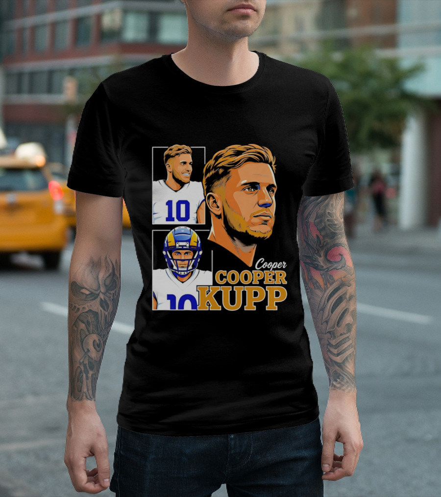 Cooper Kupp Number 10 Los Angeles Rams Football Player Collage 2026 T-Shirt