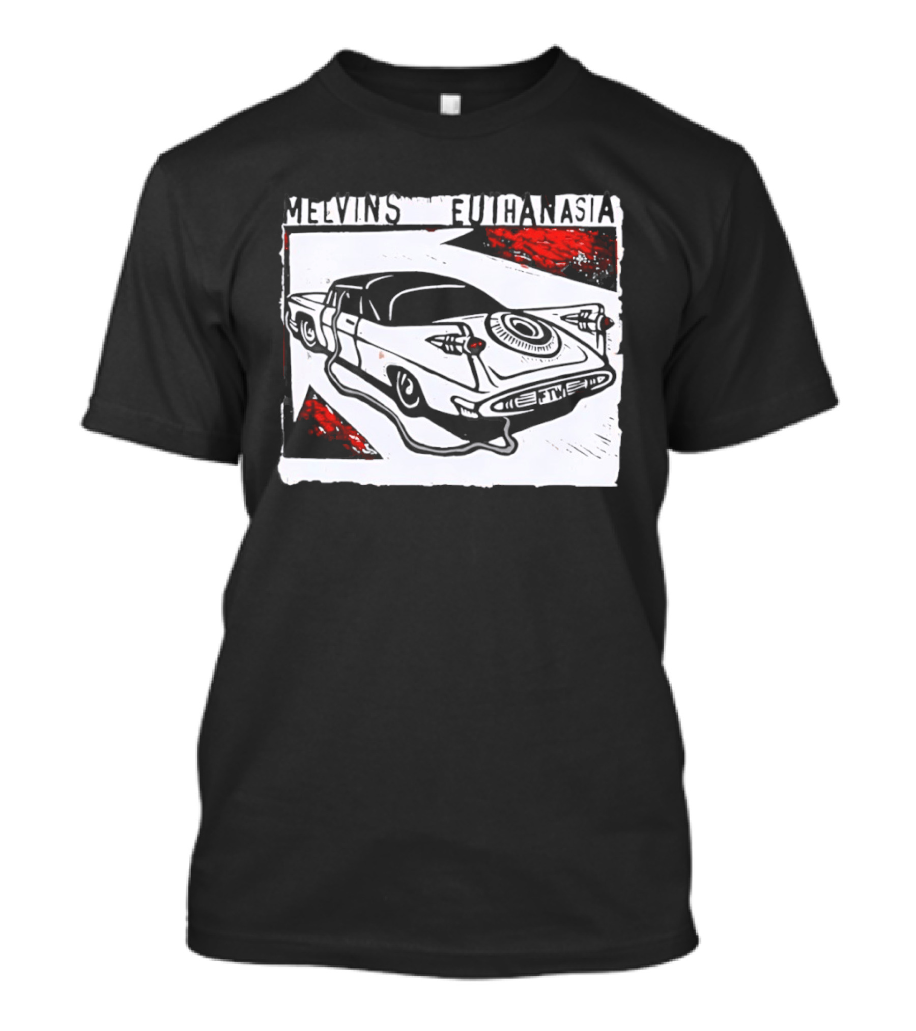 Melvins Euthanasia Rock Band Vintage Car T-Shirt
