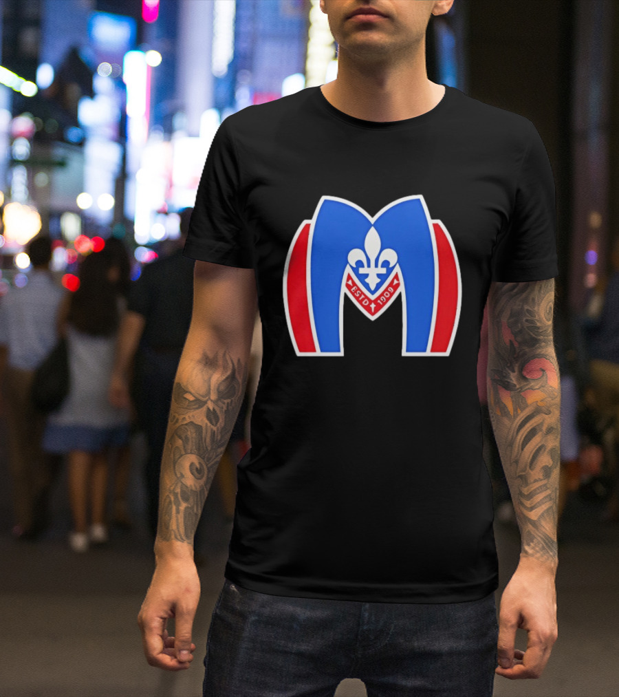Montreal Metros Shane Hollander ESTD 1909 Fleur De Lis T-Shirt