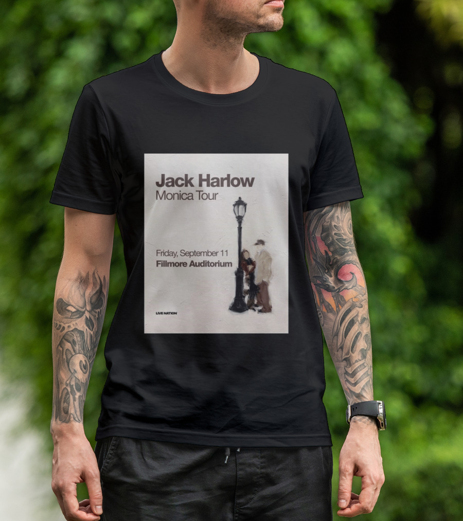 Jack Harlow Monica Tour Fillmore Auditorium Friday September 11 Live Nation T-Shirt