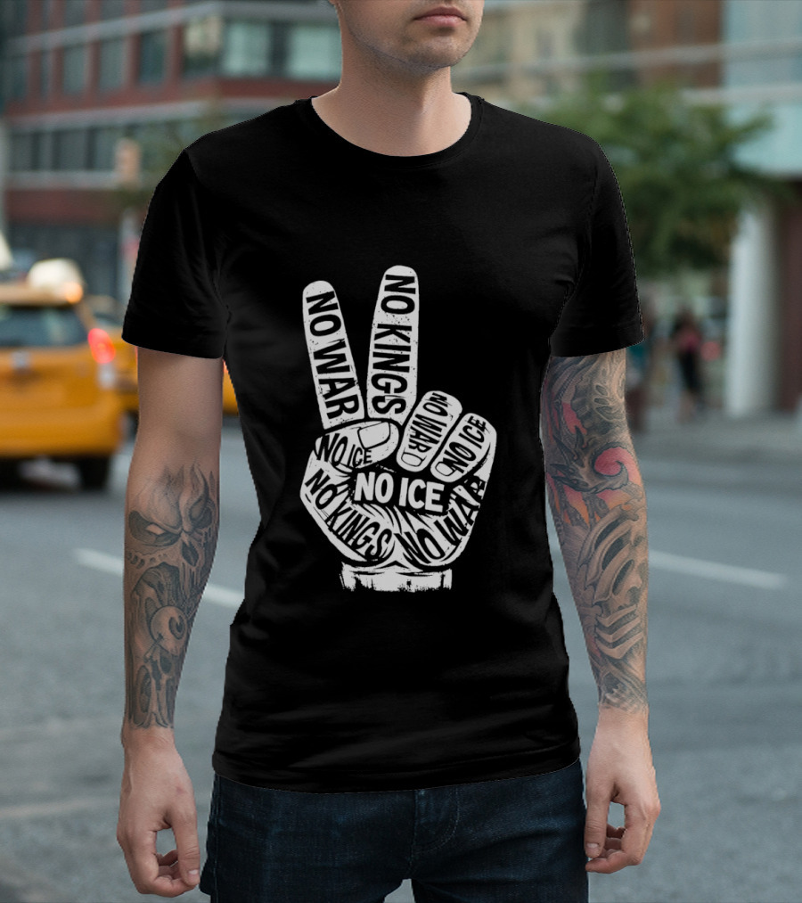 No War No Ice No Kings Peace Hand Sign T-Shirt