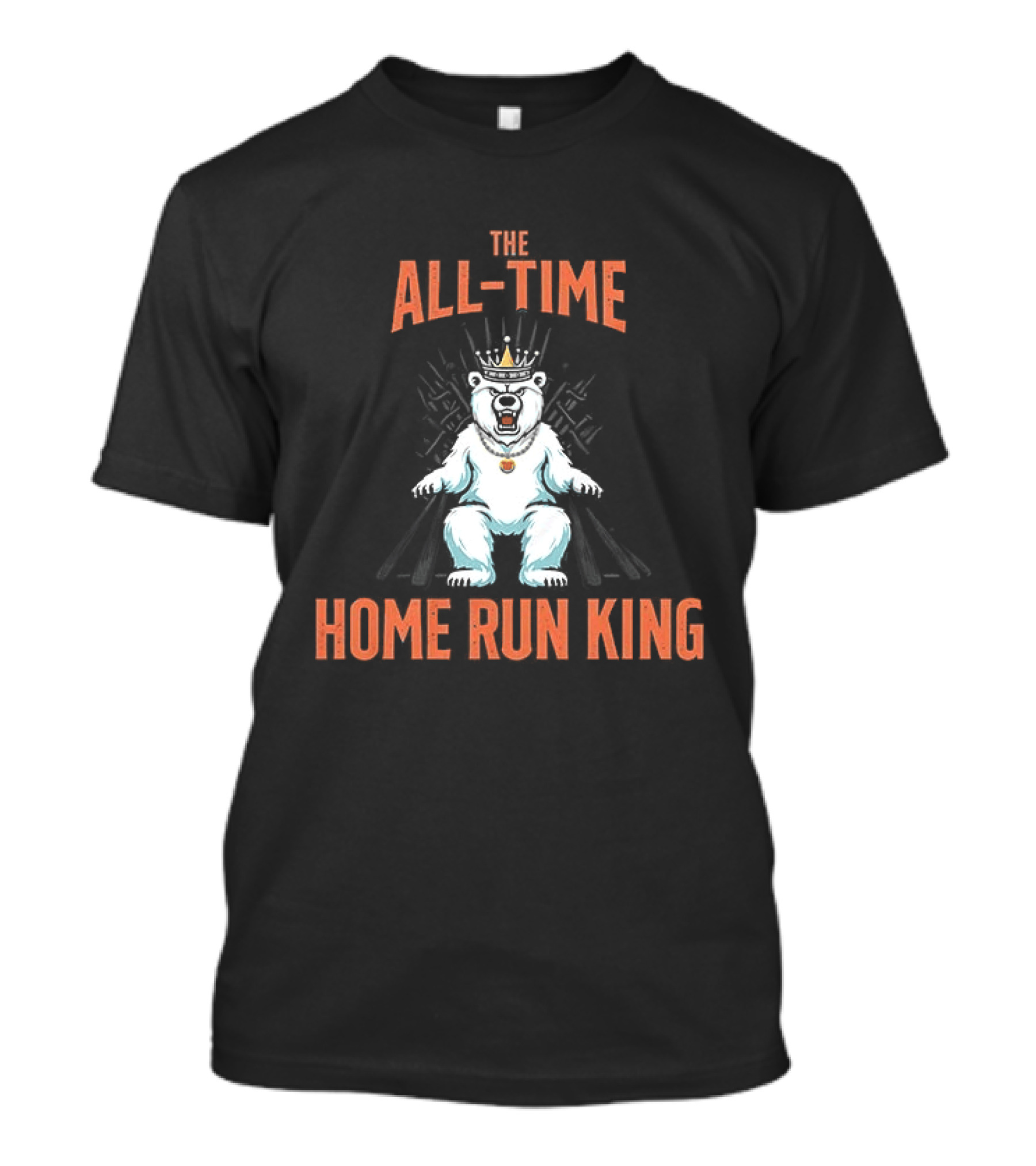 Polar Bear King All Time Home Run King Throne T-Shirt