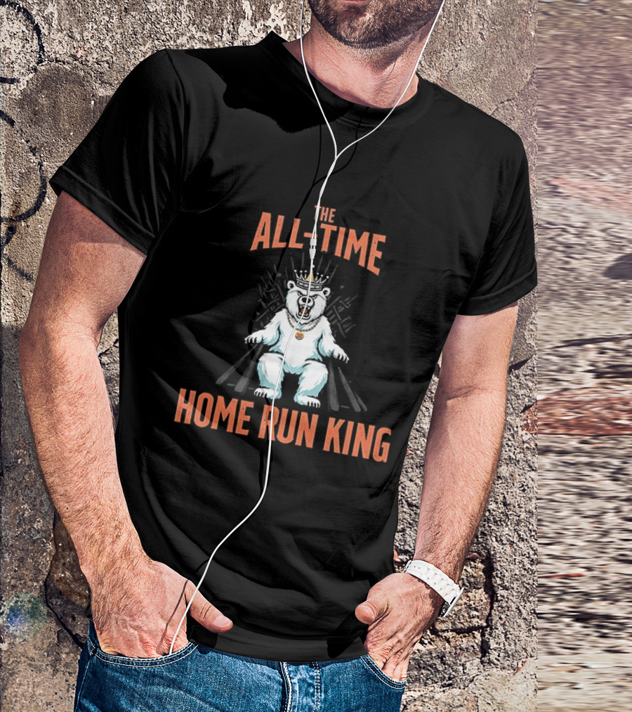 Polar Bear King All Time Home Run King Throne T-Shirt