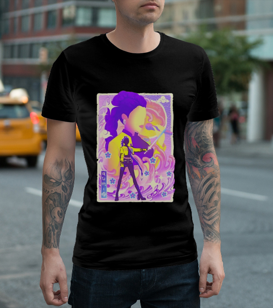Rumi KPop Demon Hunters Musha E Floral Warrior T-Shirt