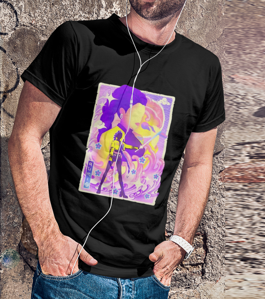 Rumi KPop Demon Hunters Musha E Floral Warrior T-Shirt