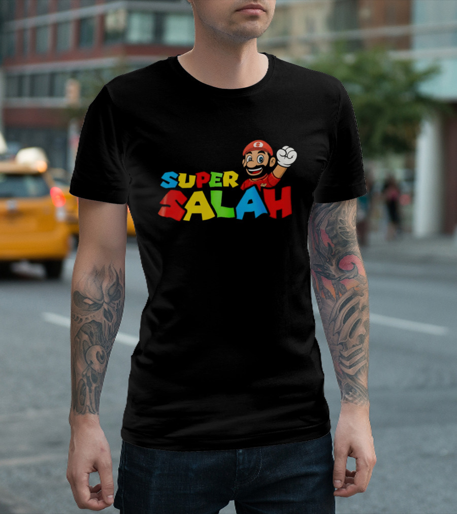 Super Salah Liverpool Fun Mario Gaming Adventure T-Shirt