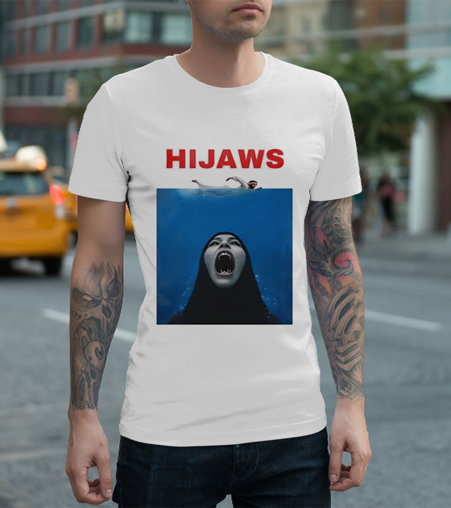 Hijaws Parody Jaws Movie T-Shirt