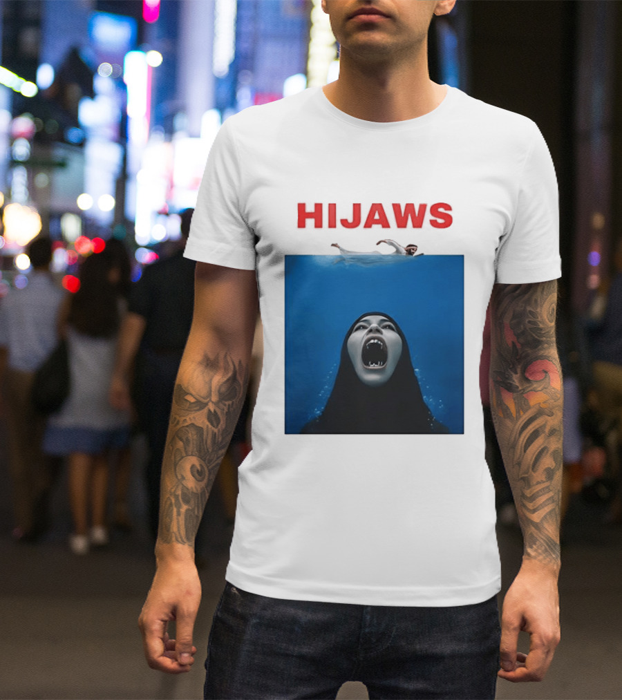 Hijaws Parody Jaws Movie T-Shirt