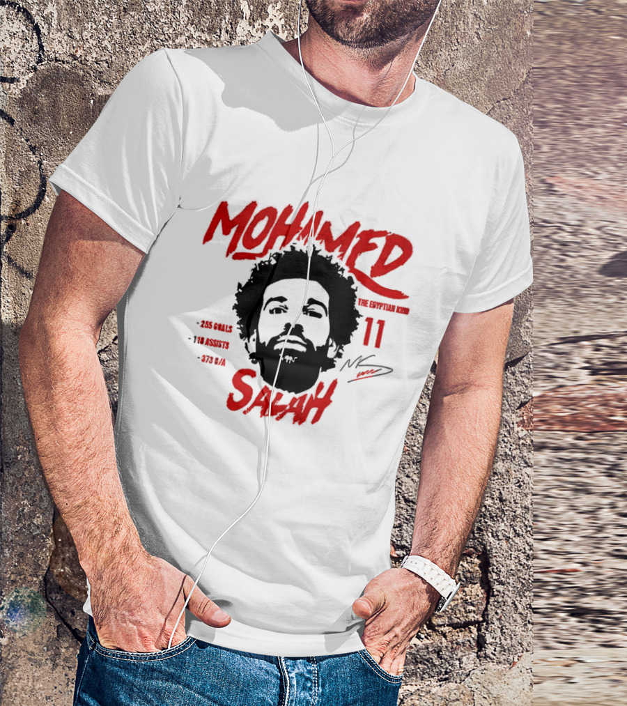 Liverpool Mohamed Salah Legend Number 11 King Of Goals T-Shirt
