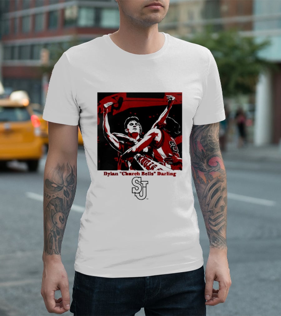 St John's Red Storm NCAA Basketball Dylan "Church Bells" Darling SJU T-Shirt
