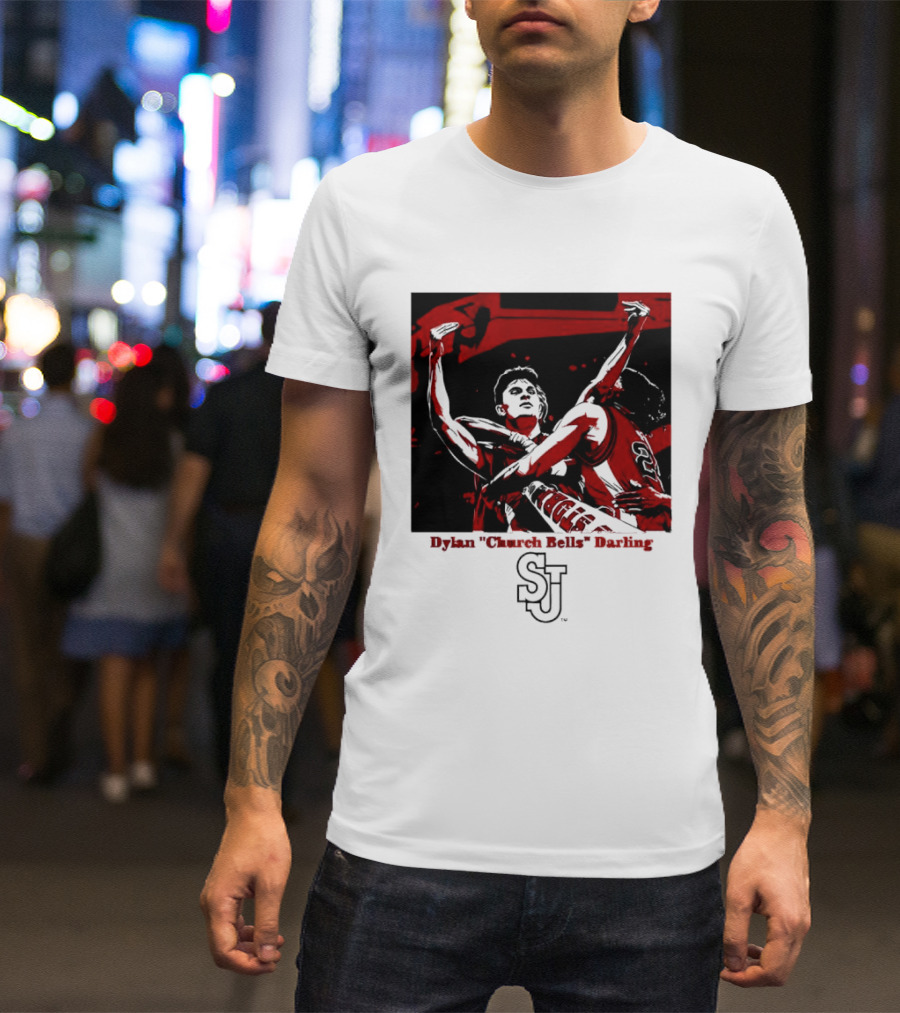 St John's Red Storm NCAA Basketball Dylan "Church Bells" Darling SJU T-Shirt