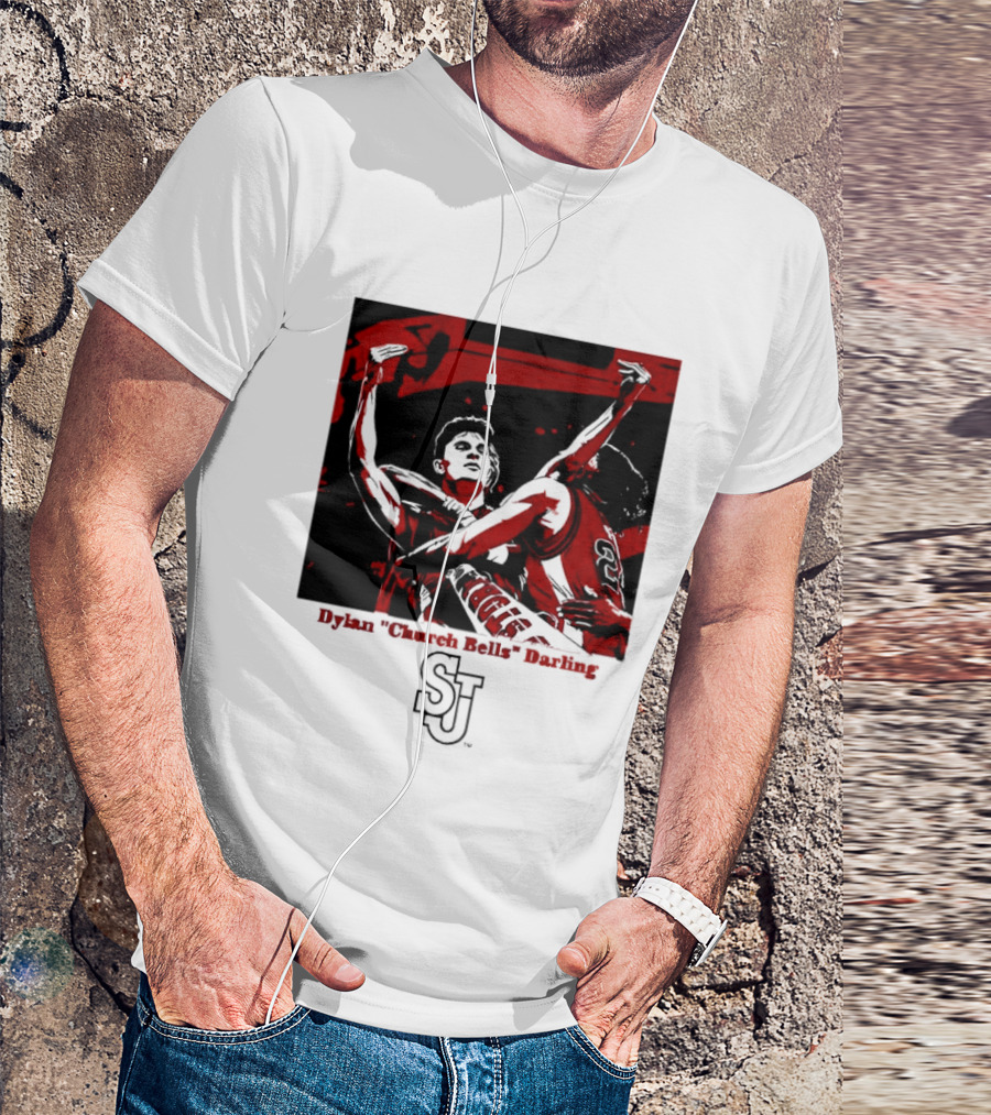 St John's Red Storm NCAA Basketball Dylan "Church Bells" Darling SJU T-Shirt