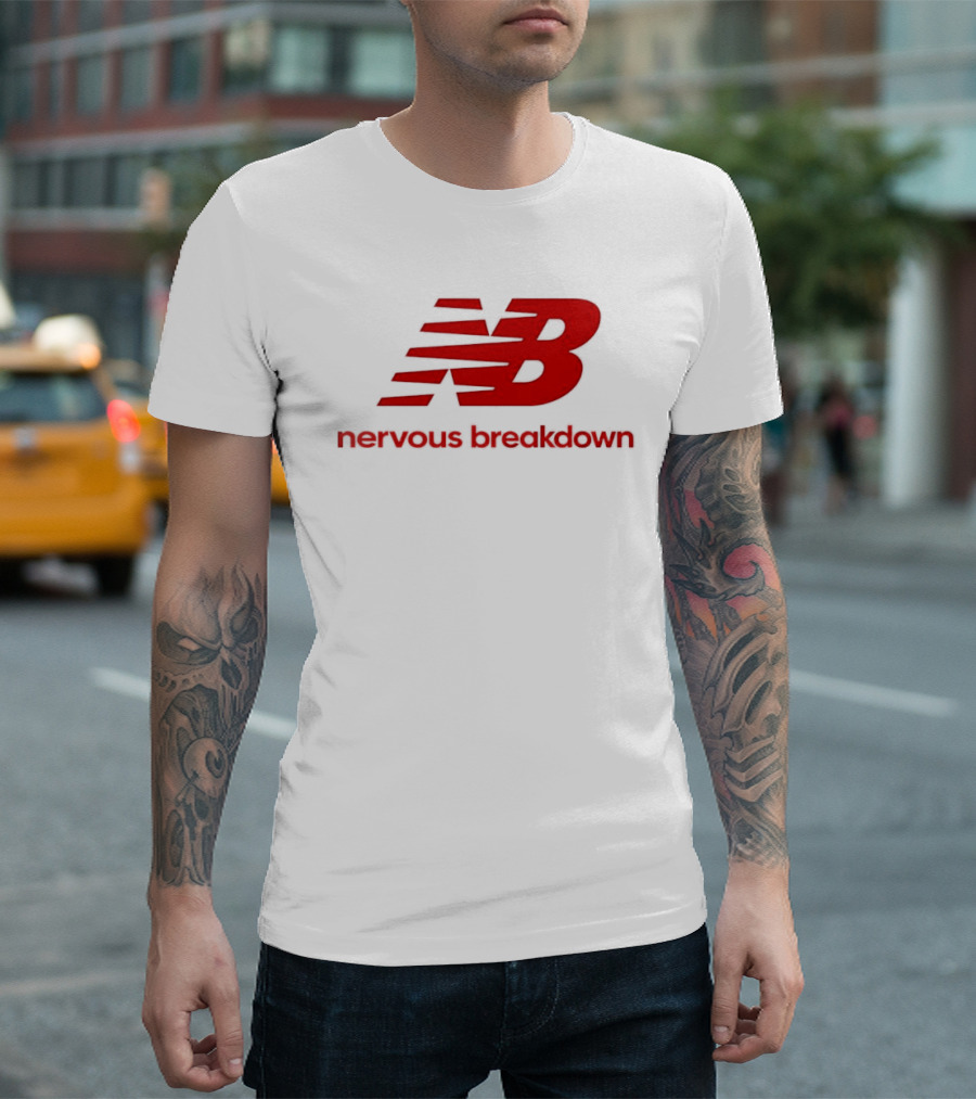 NB Nervous Breakdown Parody Bold Red T-Shirt