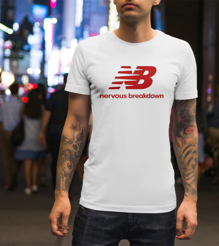NB Nervous Breakdown Parody Bold Red T-Shirt