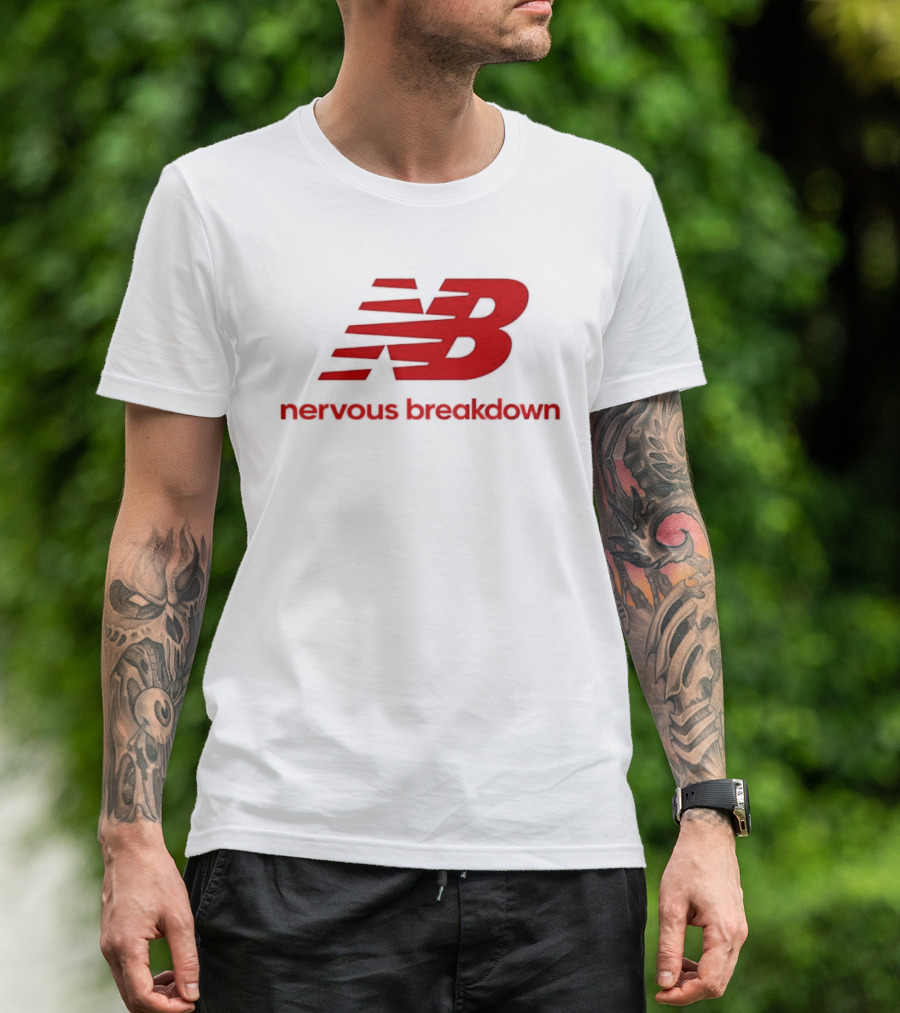 NB Nervous Breakdown Parody Bold Red T-Shirt