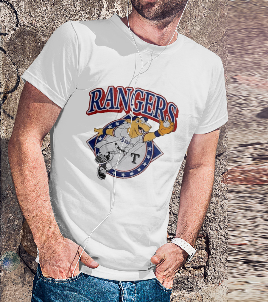 Rangers Captain Texas Mascot Baseball Icon Homage T-Shirt