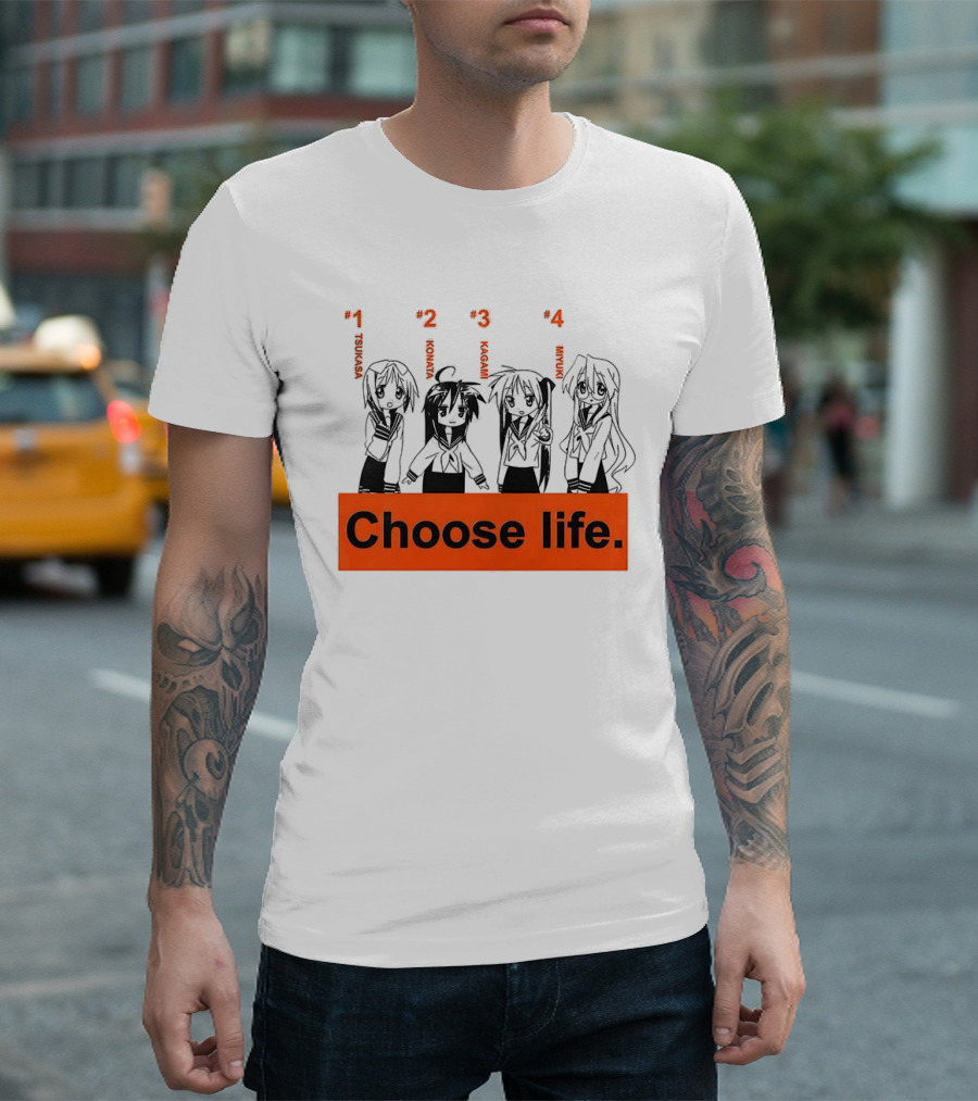 Tsukasa Konata Kagami Miyuki Choose Life T-Shirt