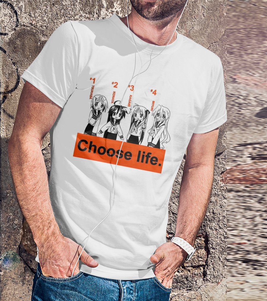 Tsukasa Konata Kagami Miyuki Choose Life T-Shirt