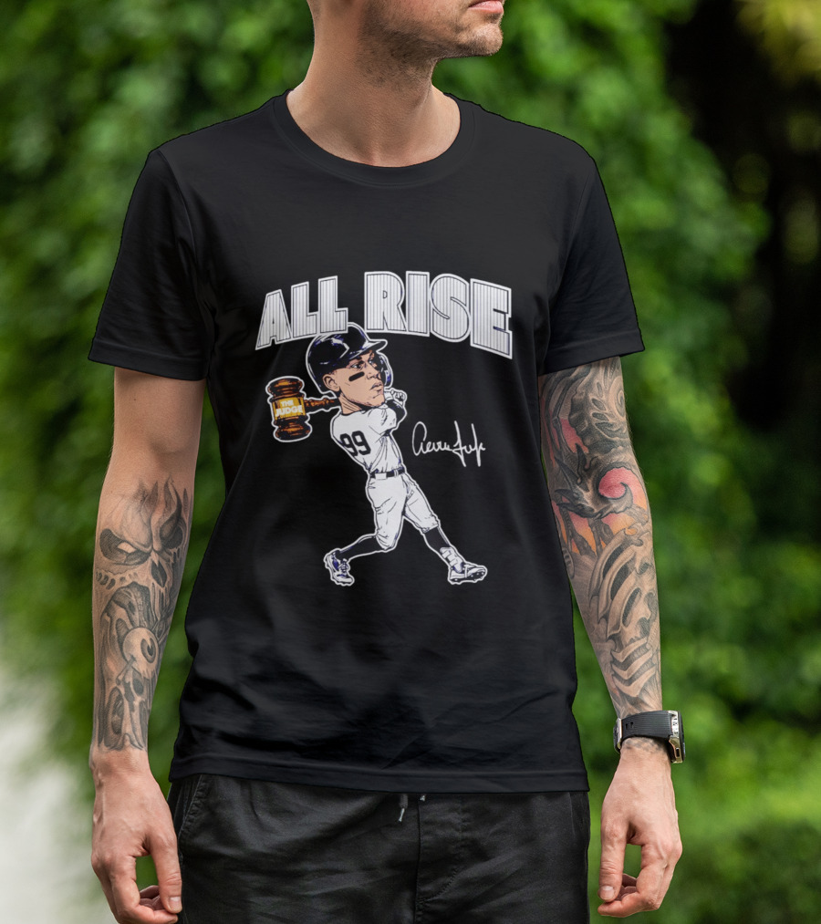 All Rise Aaron Judge New York Yankees Caricature 99 The Judge T-Shirt