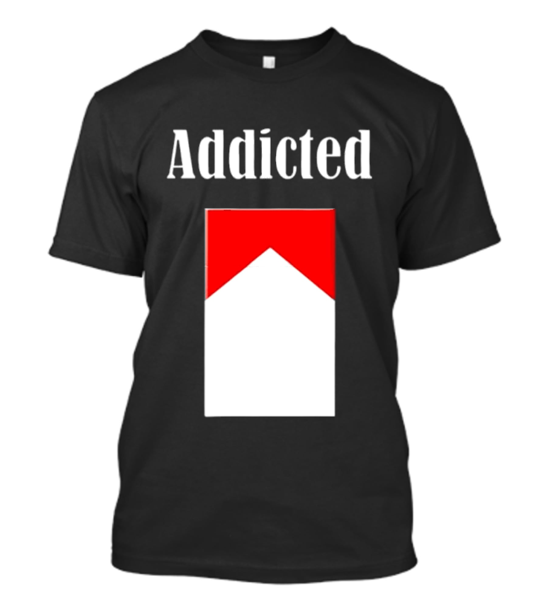 Addicted Cigarette Box Red And White T-Shirt