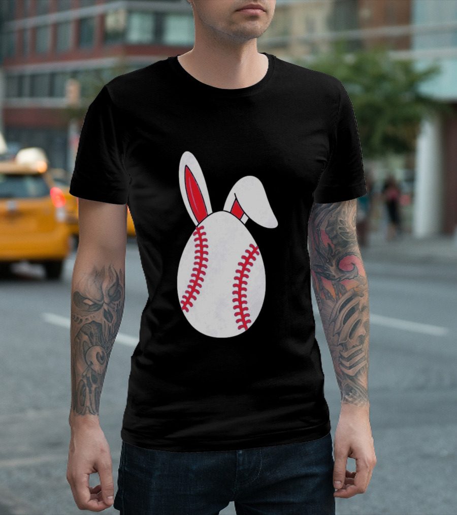 Happy Easter Bunny Ears Baseball Egg T-Shirt