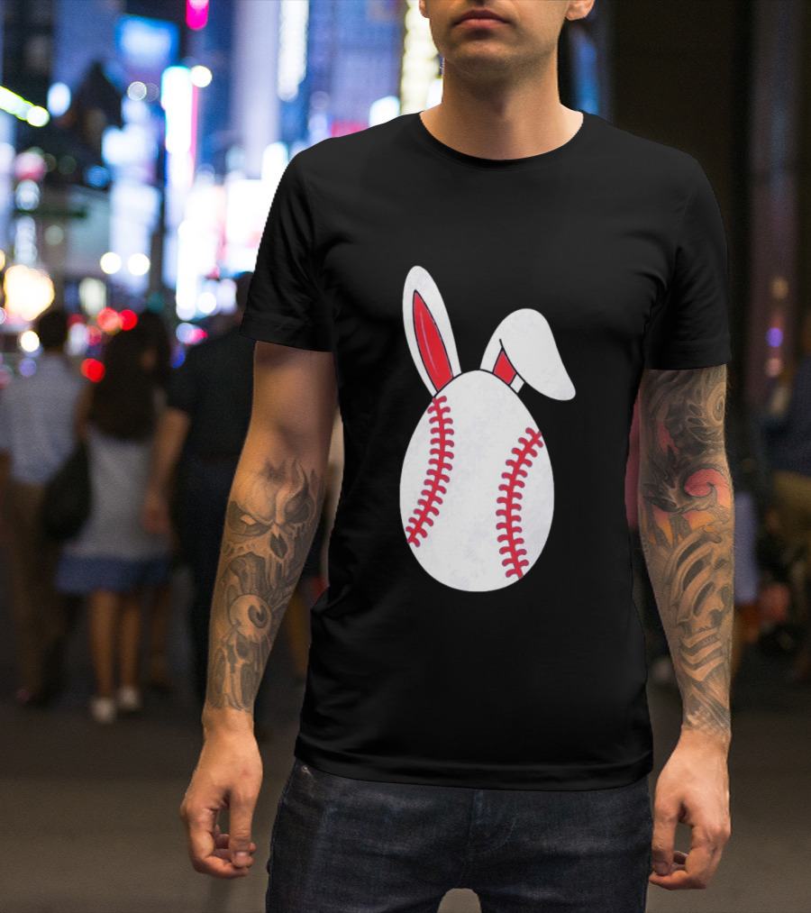 Happy Easter Bunny Ears Baseball Egg T-Shirt