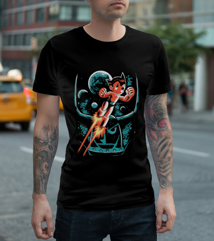 Astro Boy Rocket Launch Space Adventure T-Shirt