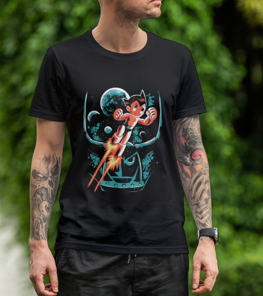 Astro Boy Rocket Launch Space Adventure T-Shirt