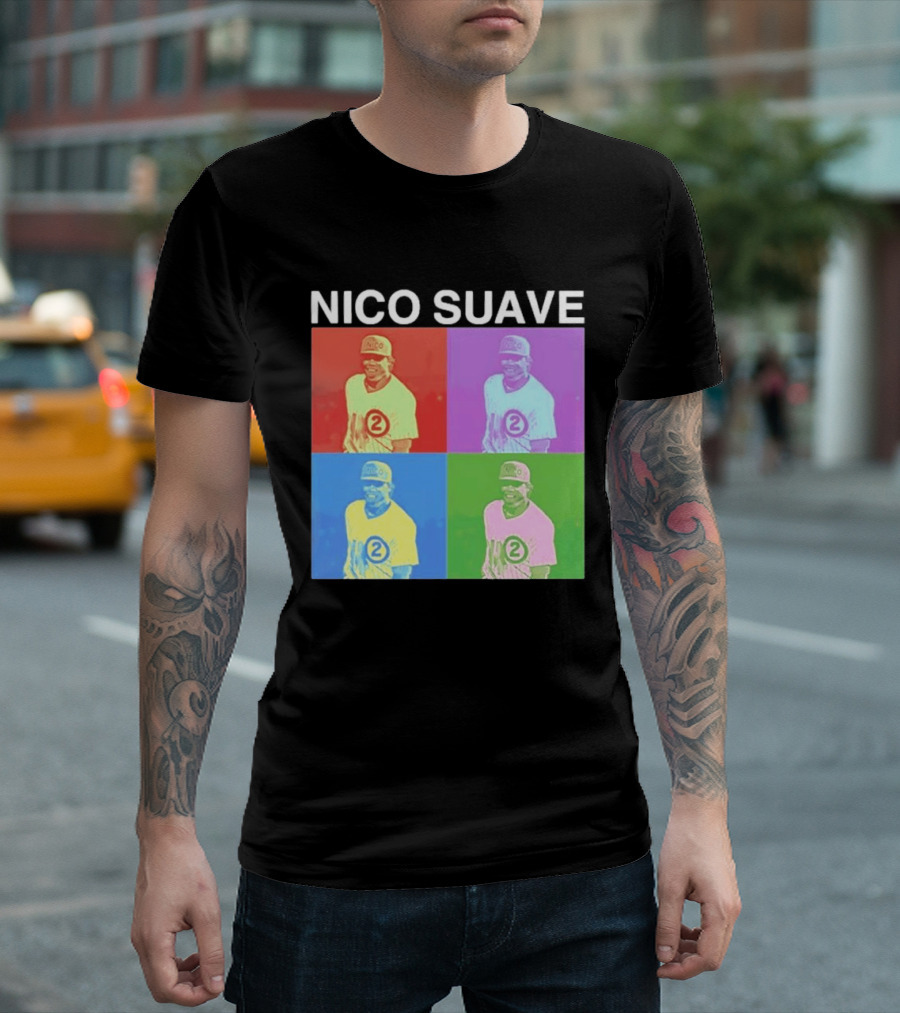 Nico Hoerner Nico Suave Chicago Cubs Player Number 2 Pop T-Shirt