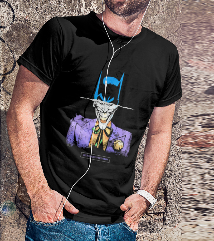 OVO Owl Batman Joker Split Collaboration T-Shirt