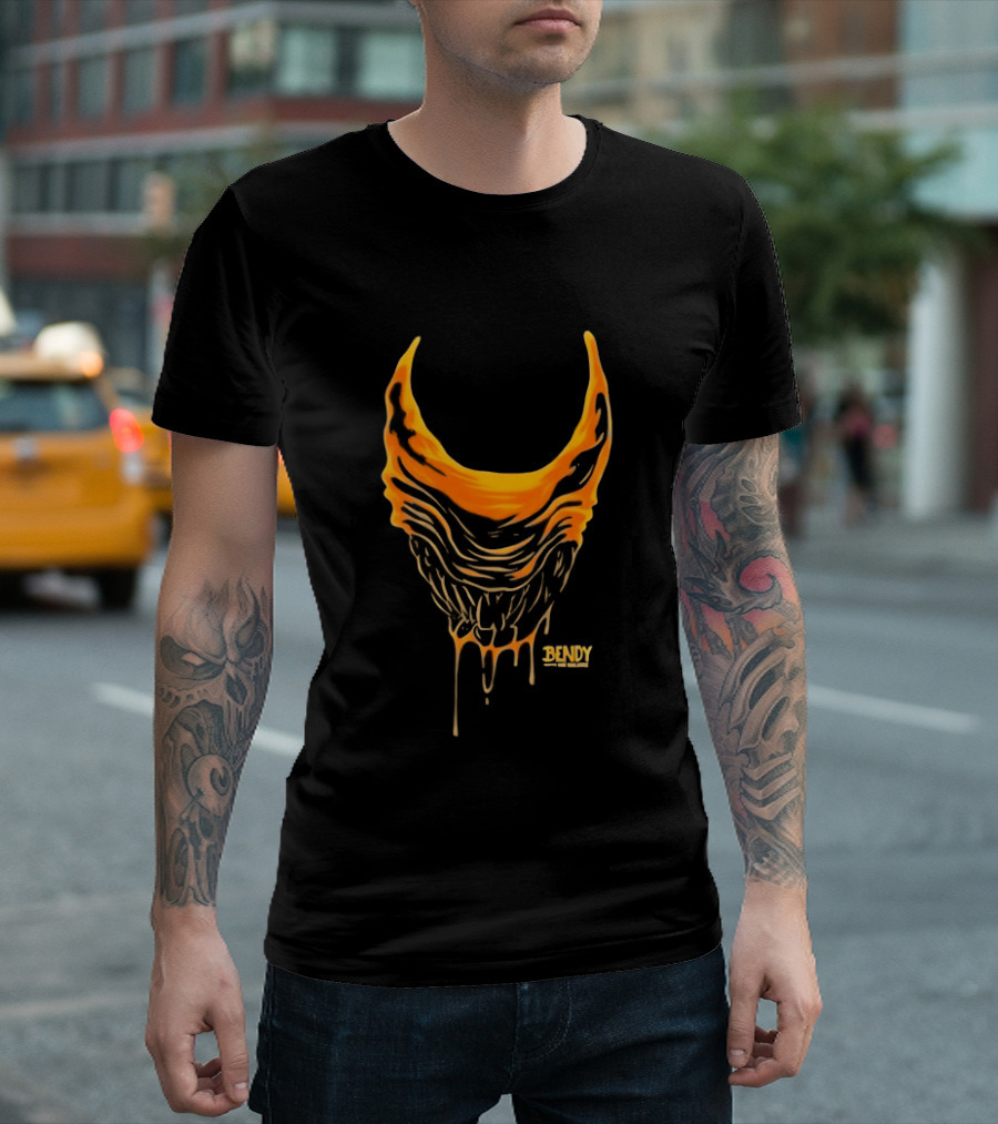 Bendy The Ink Demon Face Melting Dripping T-Shirt