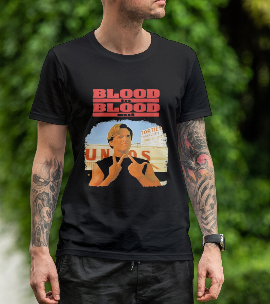 Blood In Blood Out Vatos Locos Image Tribute From Iconic Movie T-Shirt