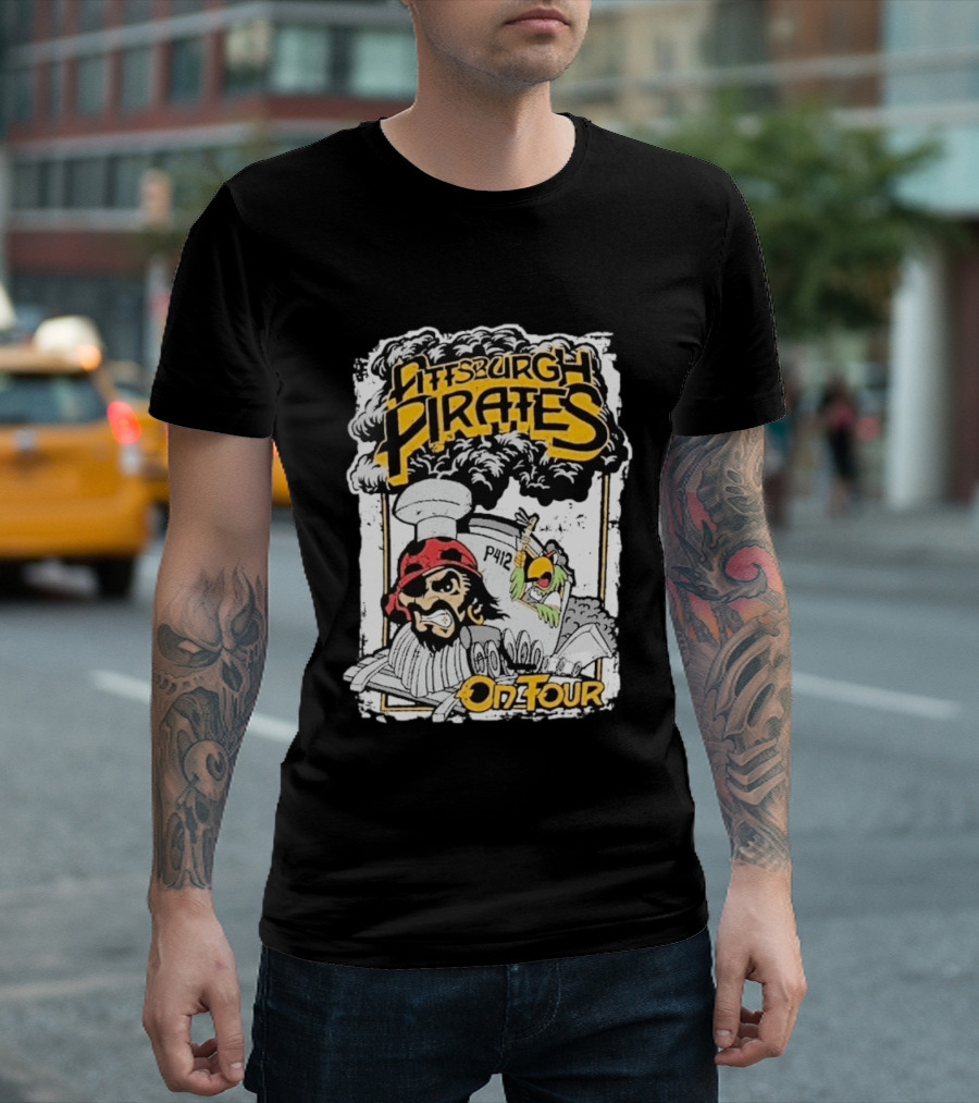 Pittsburgh Pirates P412 On Tour Pirate And Parrot Train T-Shirt