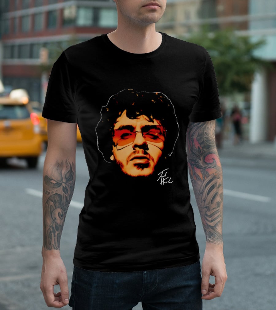 Jack Harlow Big Head Face Art With Signature T-Shirt
