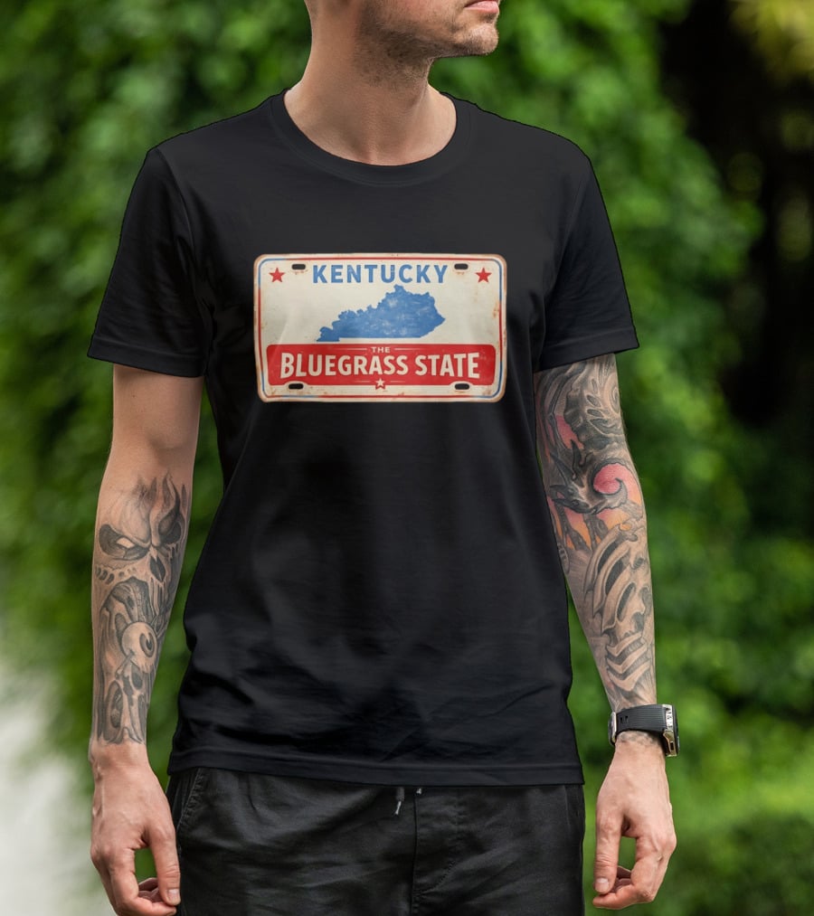 Kentucky License Plate The Bluegrass State T-Shirt
