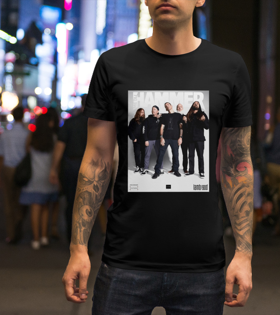 Metal Hammer Cover Featuring Lamb Of God Editorial Band Photo T-Shirt