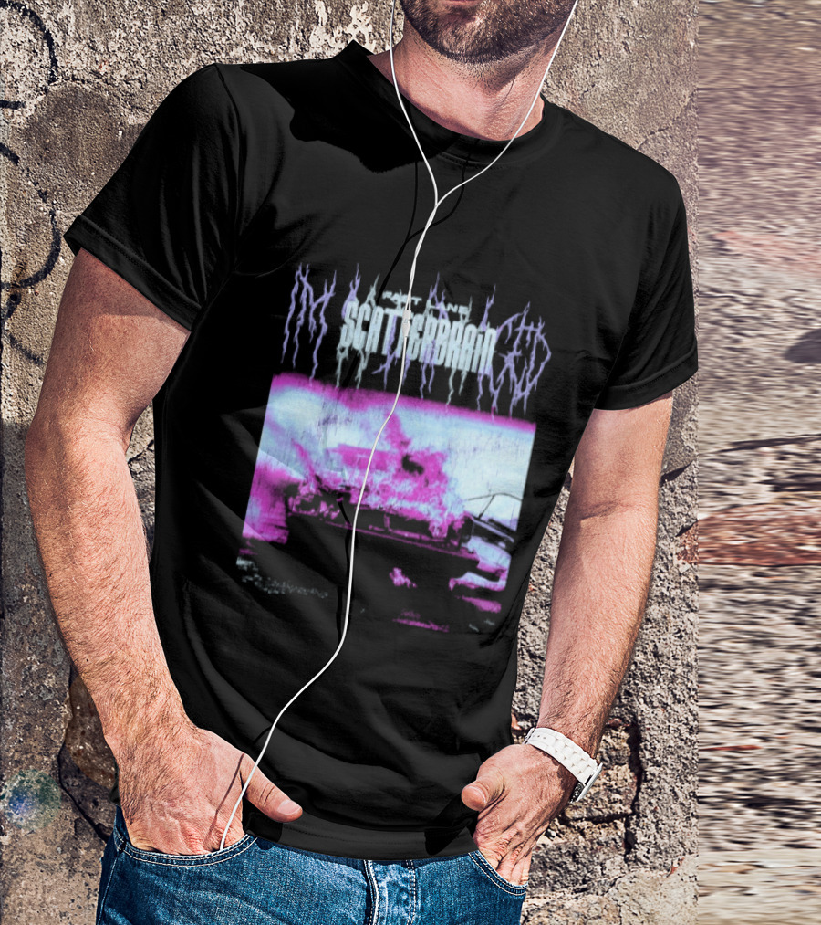 Scatterbrain 2026 Fast Lane Burning Car T-Shirt