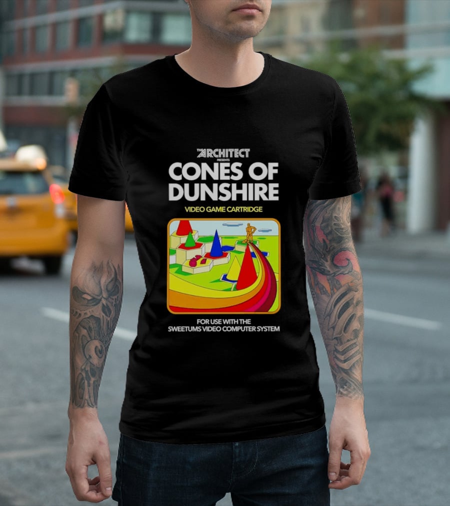 Architect Cones Of Dunshire Video Game Cartridge For Use With The Sweetums Video Computer System T-Shirt